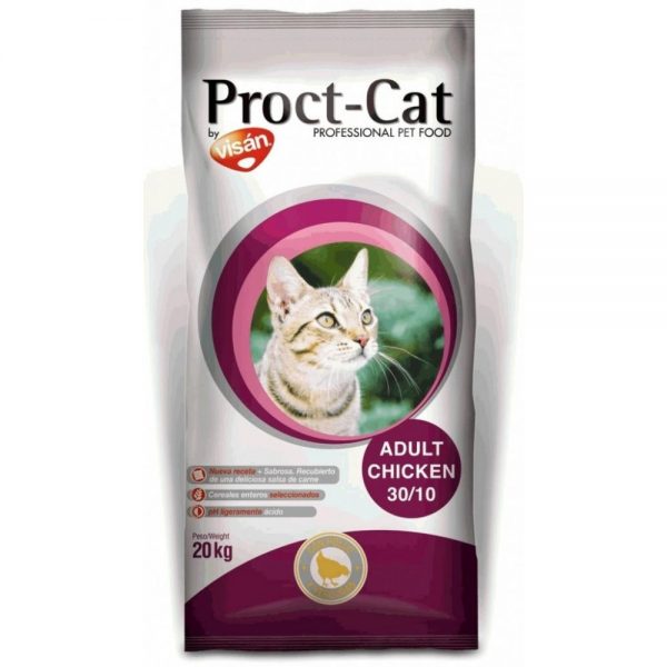 Comida seca para gatos Proct Cat Adult Chicken 20Kg 4Kg