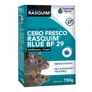 Raticida Quimicamp Higiene Cebo fresco rasquim blue bf29 150 gr